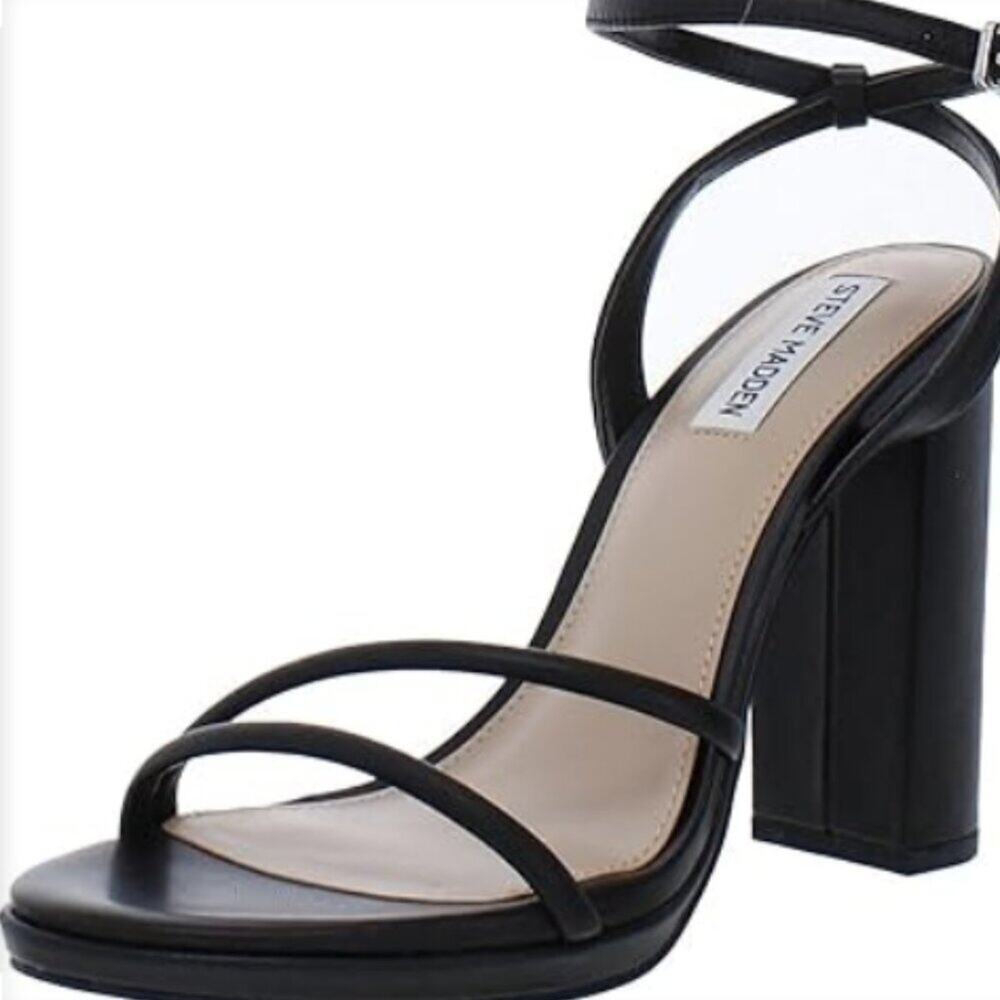 Steve Madden Jennifer Leather Open Toe Heels